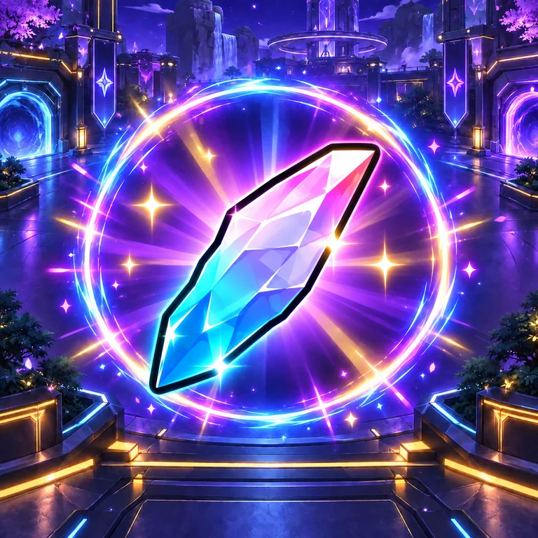 1 Trait Reroll — Anime Vanguards บนฉากลานนีออนพร้อมวงแสง